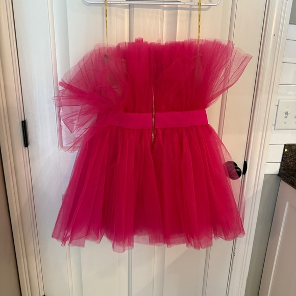 New! Bronx And Banco Anna Tulle Mini Dress Pink 45618 - Picture 8 of 12